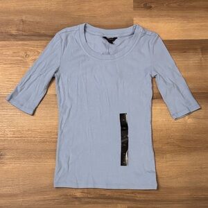 Banana Republic Sky Blue Half Sleeve Tee